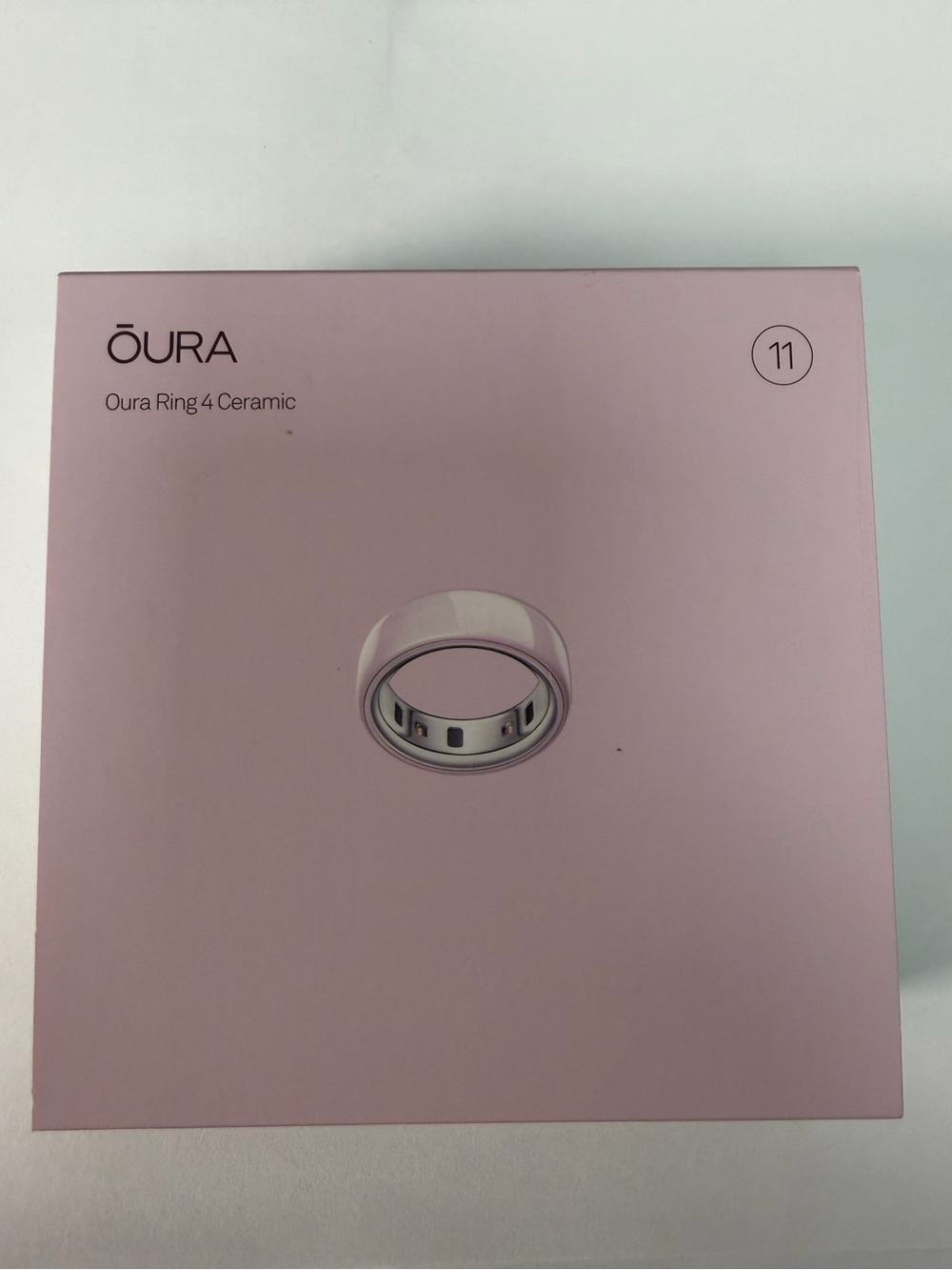 Oura smart Ring 4 Ceramic Petal Pink SIZE 11 GEN 4 with box and charger!